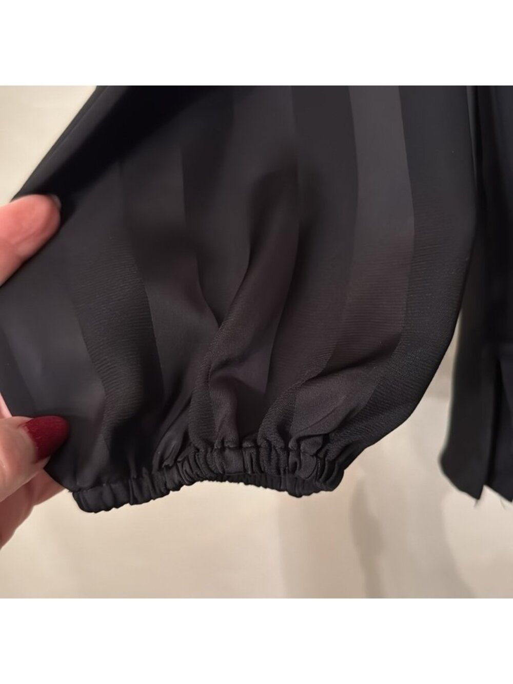 Black Striped Women's Top - Picture 4 of 4